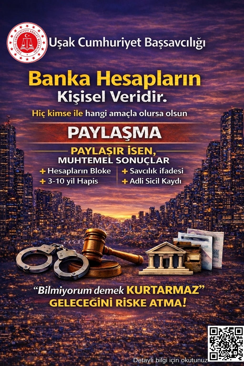 Uşak Cumhuriyet Başsavcılığı’ndan Vatandaşlara Önemli Uyarı